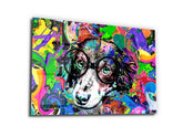 ・"No Bark yes Color"・Glass Wall Art